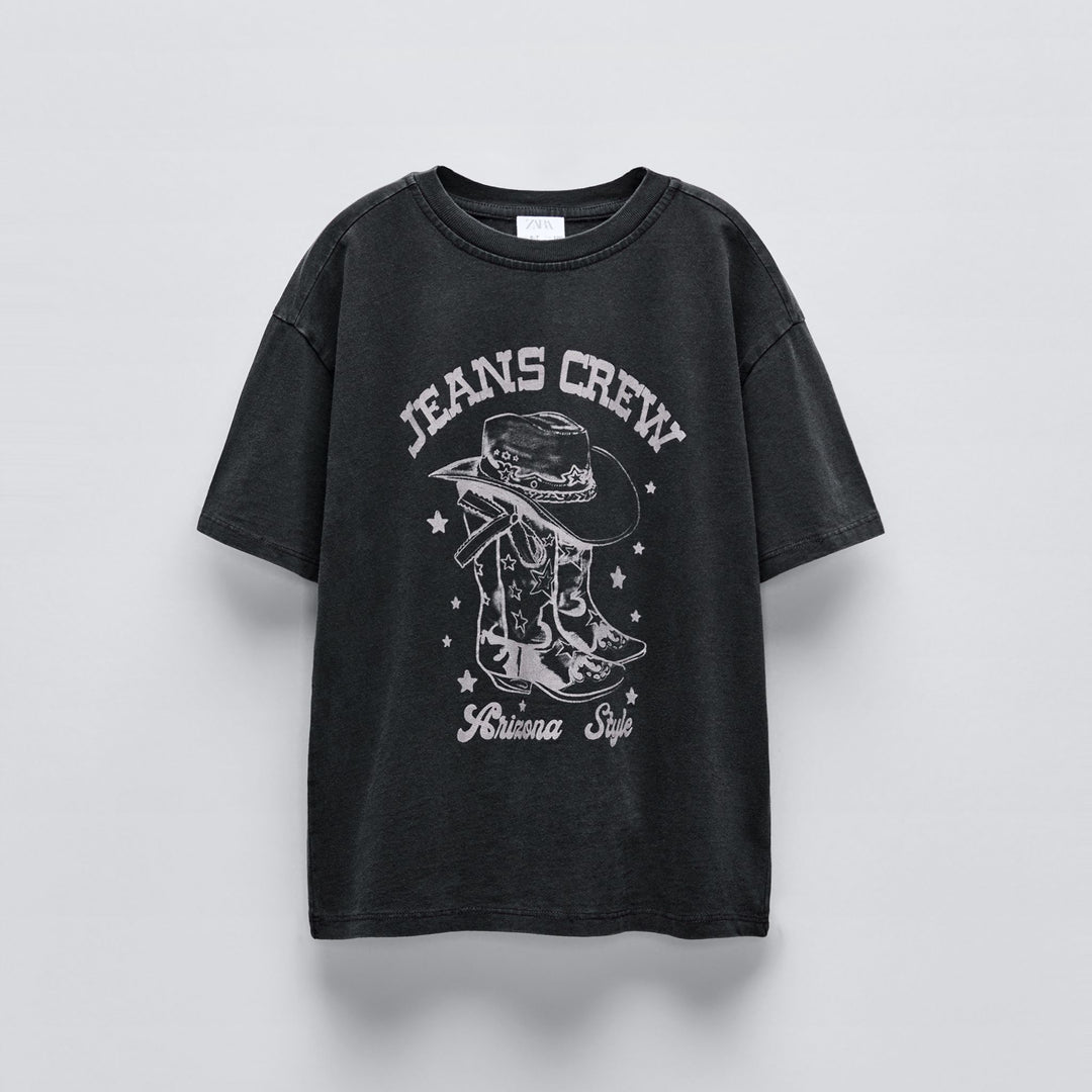 Moudda ZARA - T-shirt imprimé bottes cowboy - Tunisie 1