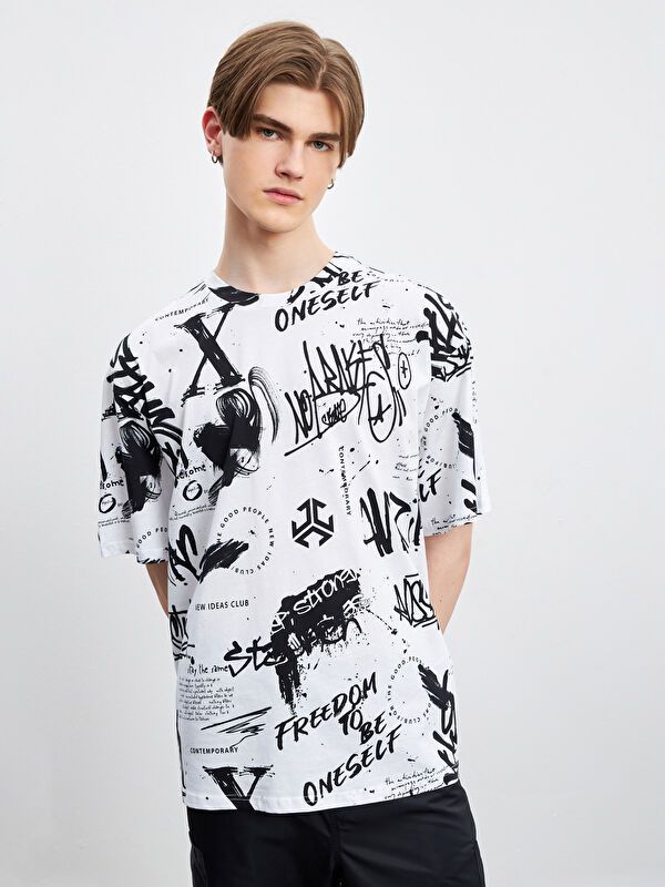 Moudda LC Waikiki - T-shirt imprimé manches courtes en jersey pour Homme - Tunisie 1
