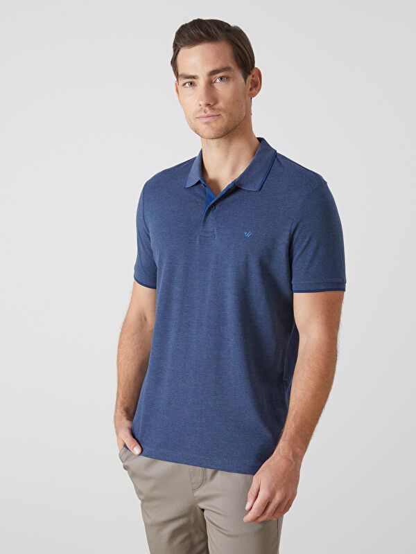 Moudda LC Waikiki - T-shirt col polo basique manches courtes en jersey pour Homme - Tunisie 1