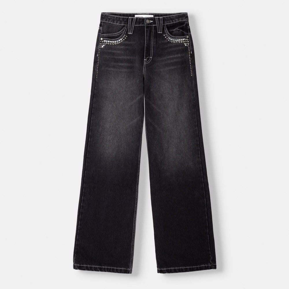 Moudda BERSHKA - Jeans 90’s jambe large avec clous - Tunisie 2