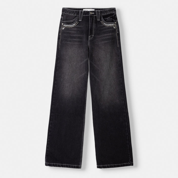 Moudda BERSHKA - Jeans 90’s jambe large avec clous - Tunisie 2