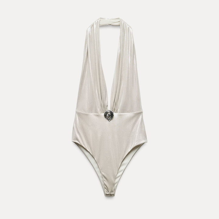 Moudda ZARA - Body maille lurex col licou coquillage - Tunisie 1