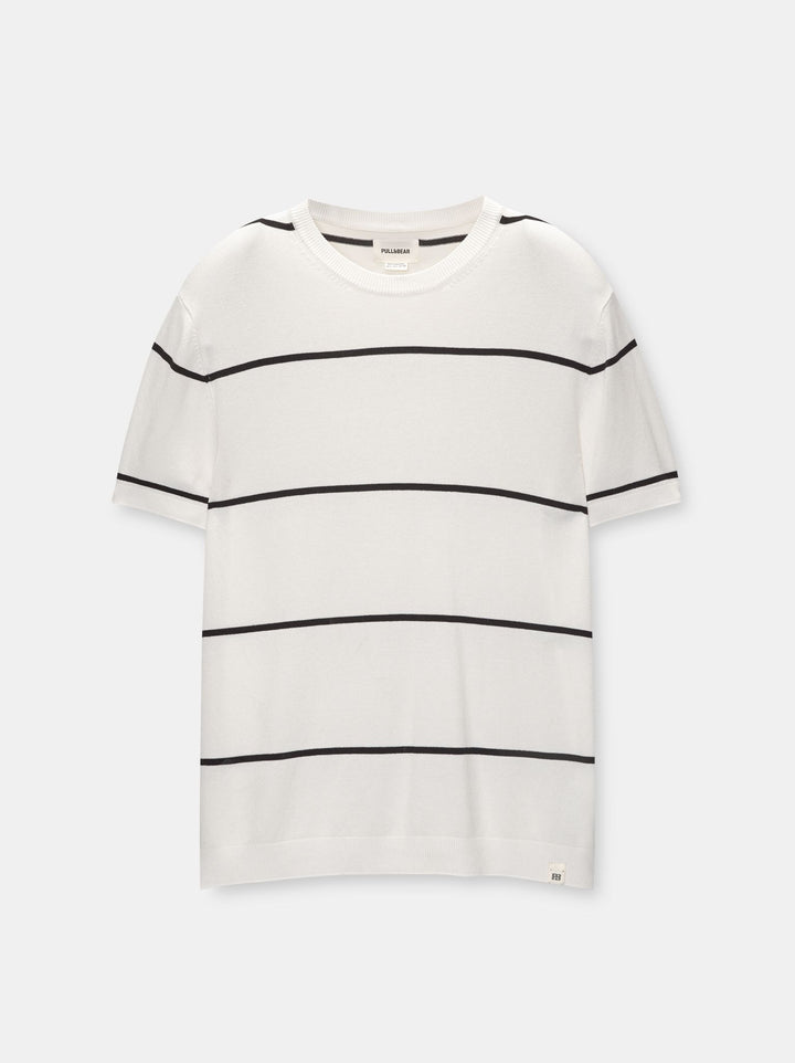 Moudda PULL & BEAR - Pull Col Rond Basique Demi-Manches - Tunisie 3