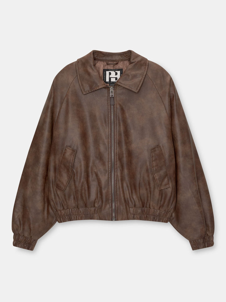 Moudda PULL & BEAR - Veste PU Col Camisero Lavé - Tunisie 1