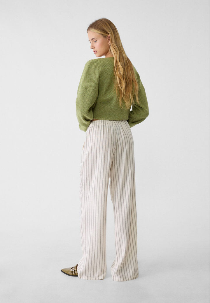 Moudda STRADIVARIUS - Pantalon Long Fluide Rustique Imprimé - Tunisie 5