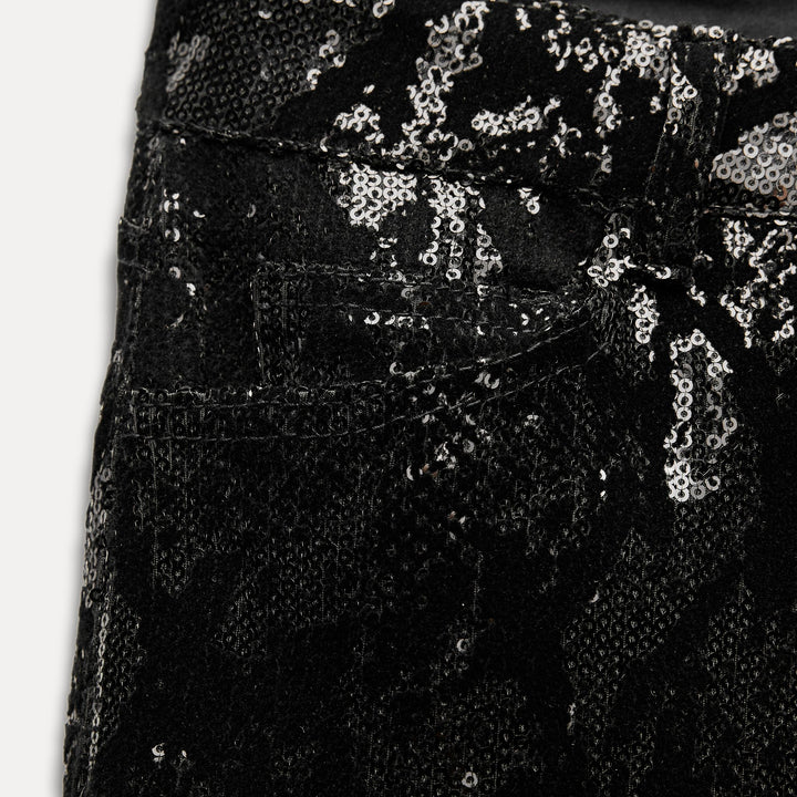 Moudda ZARA - Pantalon droit flocké pailleté - Tunisie 3