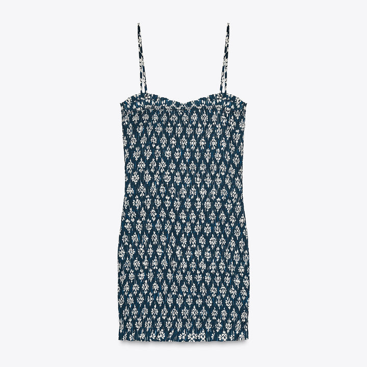 Moudda ZARA - Robe Mini Smock - Imprimé Bicolore - Tunisie 2