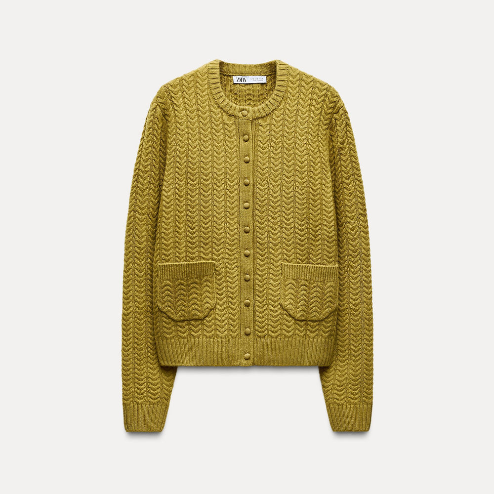 Moudda ZARA - Veste torsades bouton recouvert 100% laine RWS - Tunisie 2