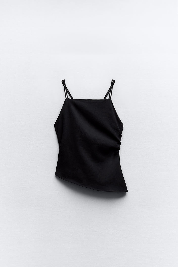 Top dos croisé avec appliqué