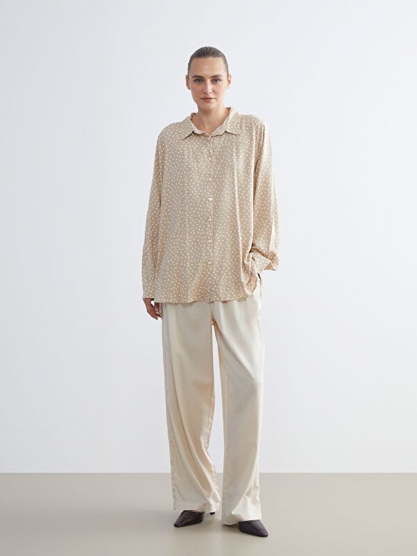 Moudda LC Waikiki - Pantalon tissé fin Femme Beige pâle - Tunisie 1