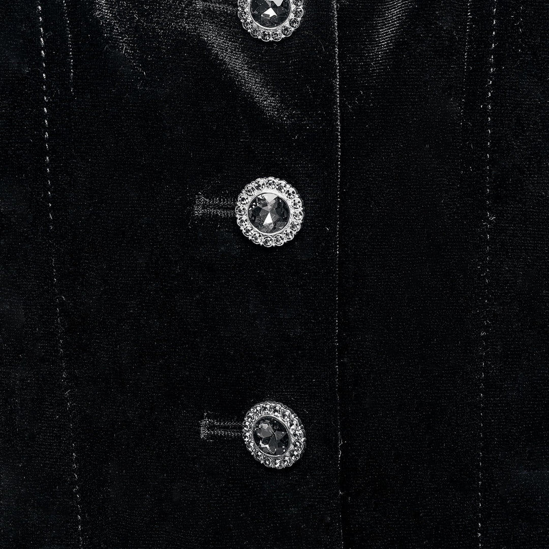 Moudda ZARA - Gilet en velours col bustier, bouton orné - Tunisie 3