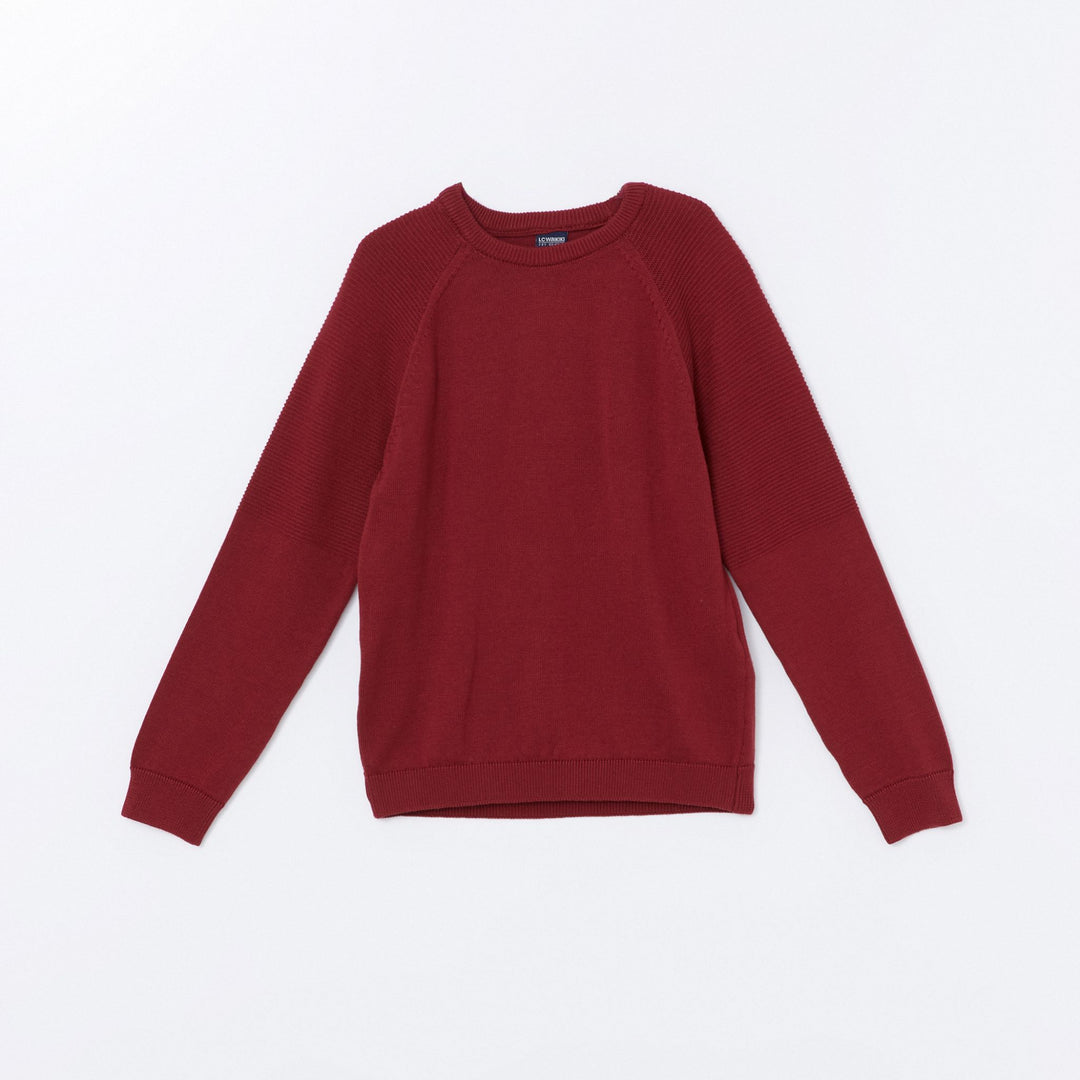 Moudda LC Waikiki - Pull en tricot Garçon Bordeaux - Tunisie 1