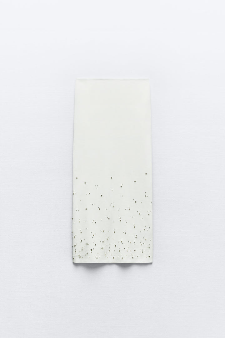 Jupe longue perles ensemble