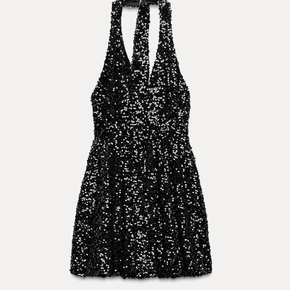 Moudda ZARA - Robe courte pailletée ballon col licou - Tunisie 2