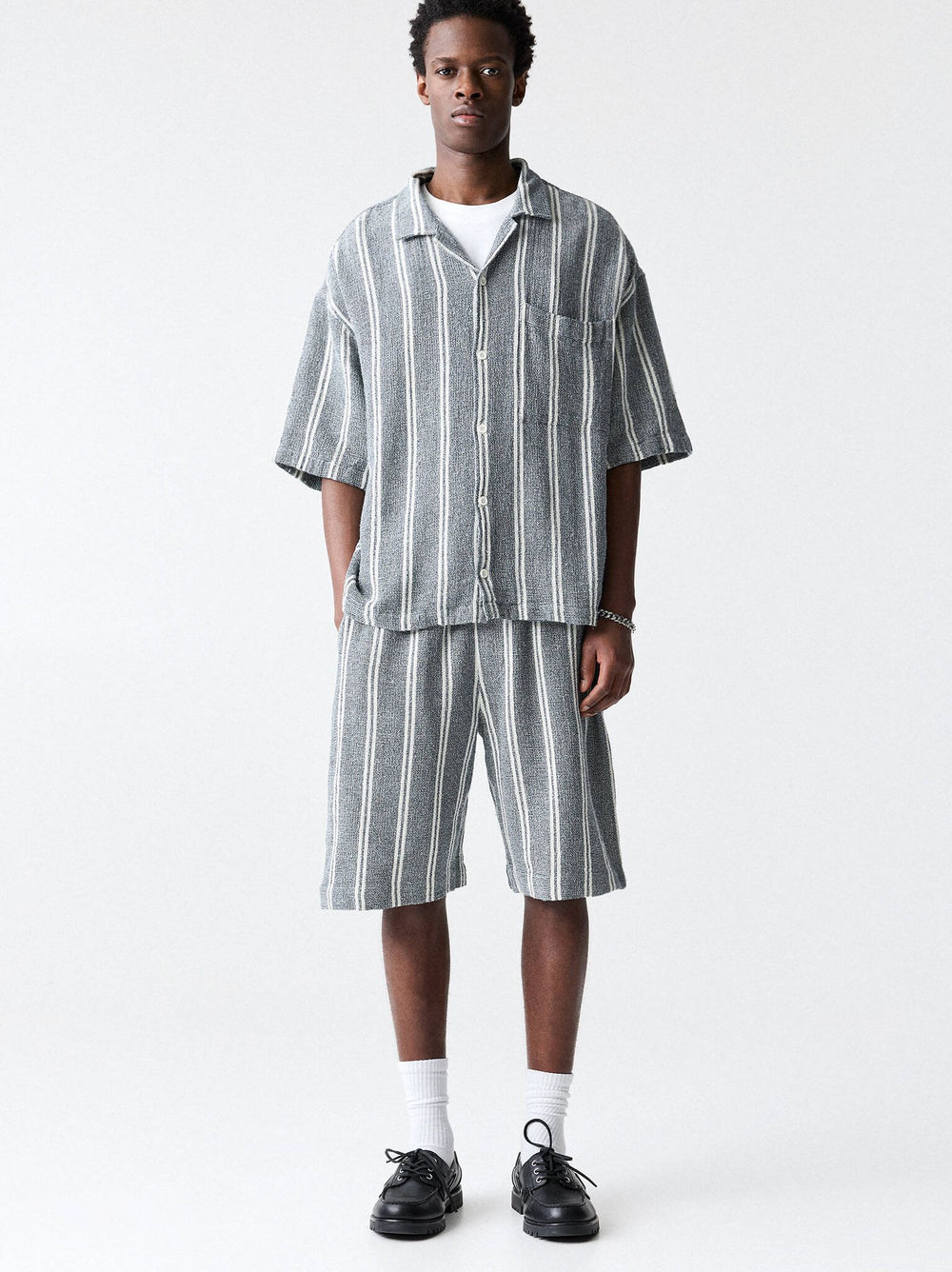 Moudda PULL & BEAR - Bermuda Jogger - Rayures Bleues - Tunisie 2