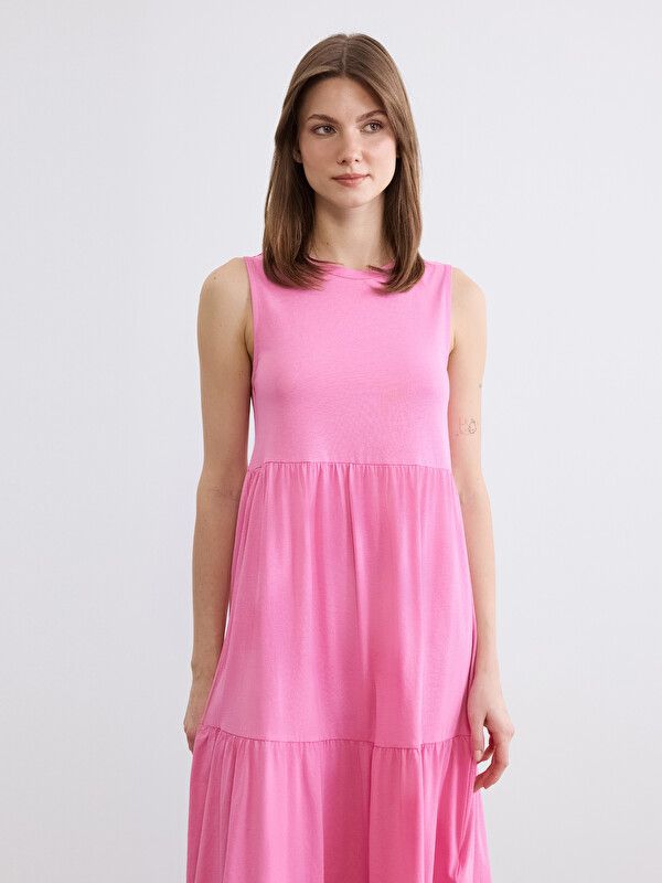 Moudda LC Waikiki - Robe maternité en jersey manches courtes pour Femme couleur Rose lilas - Tunisie 1