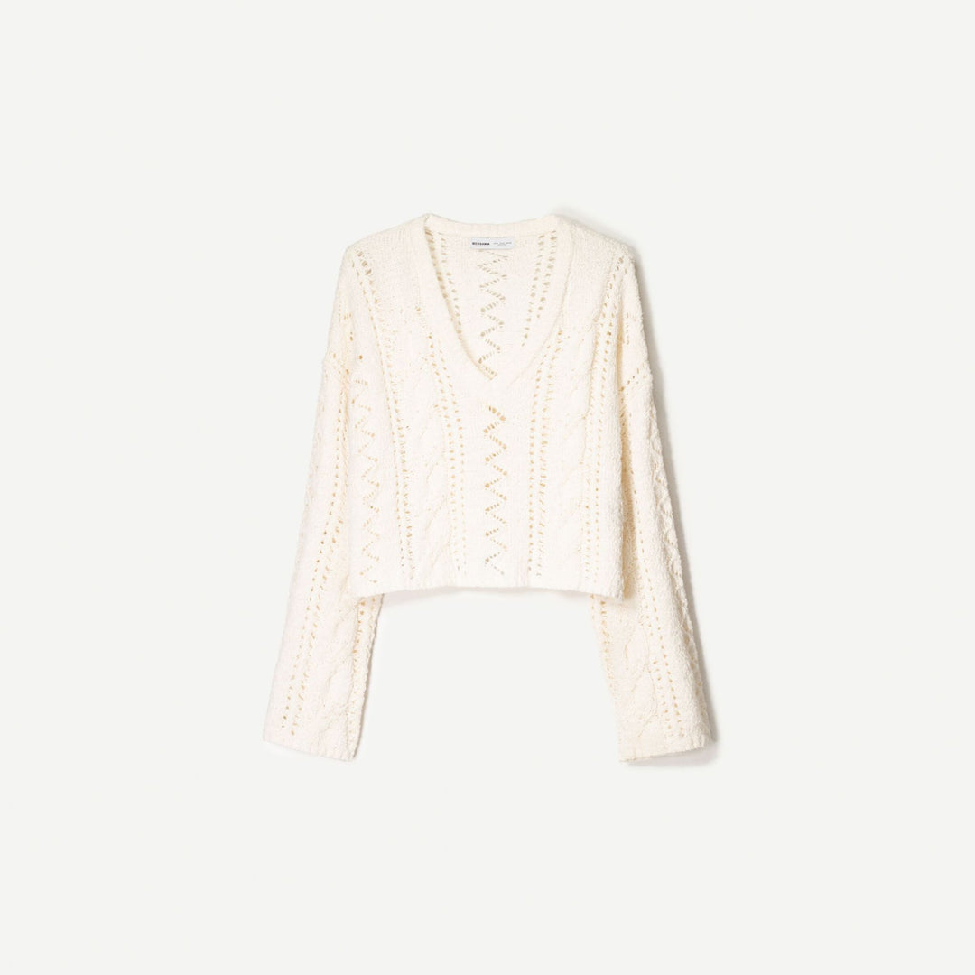 Moudda BERSHKA - Pull - Col Piqué & Maille Ouverte - Tunisie 1
