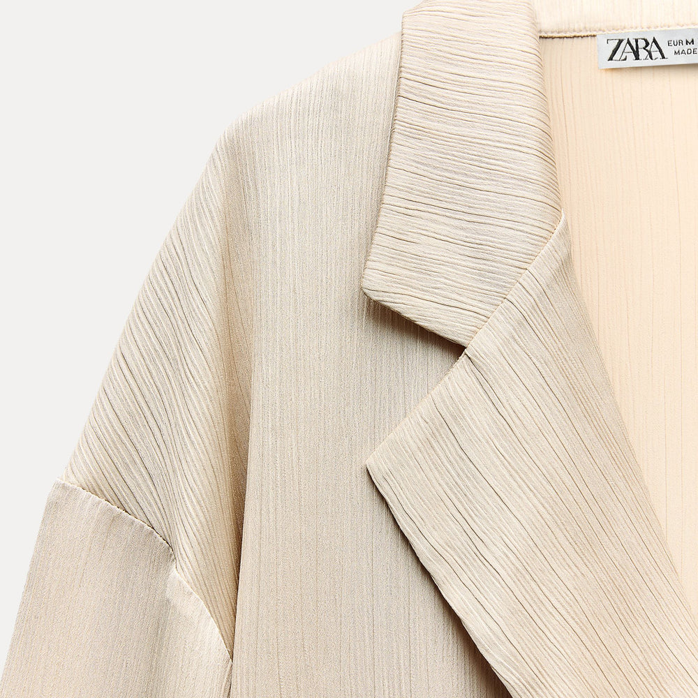 Moudda ZARA - Blazer froissé croisé 4 boutons (Ensemble) - Tunisie 2