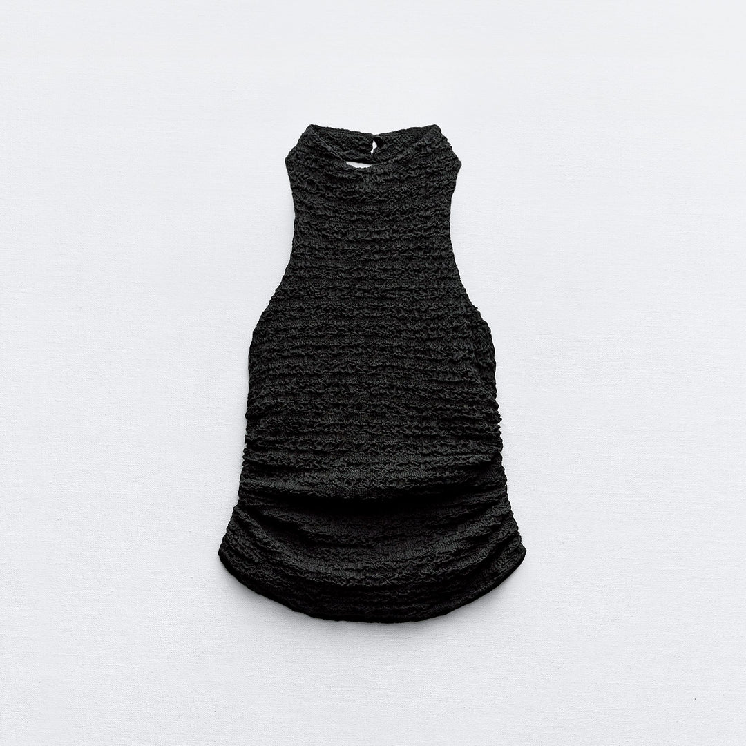 Moudda ZARA - Top Dos Nu Texturé à Fronces - Tunisie 1