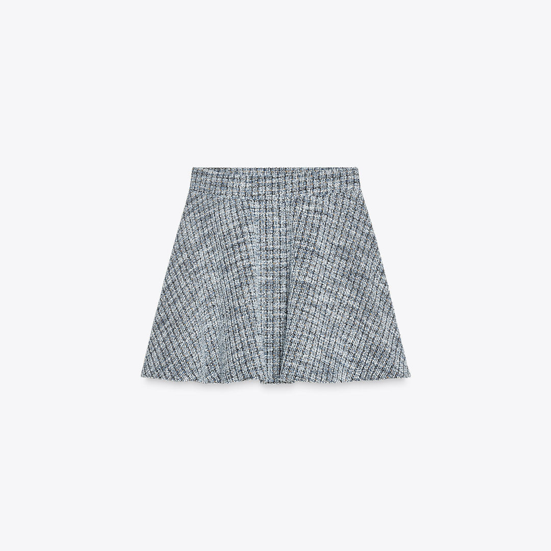 Moudda ZARA - Jupe Mini - Jacquard & Texture (Bleus) - Tunisie 1