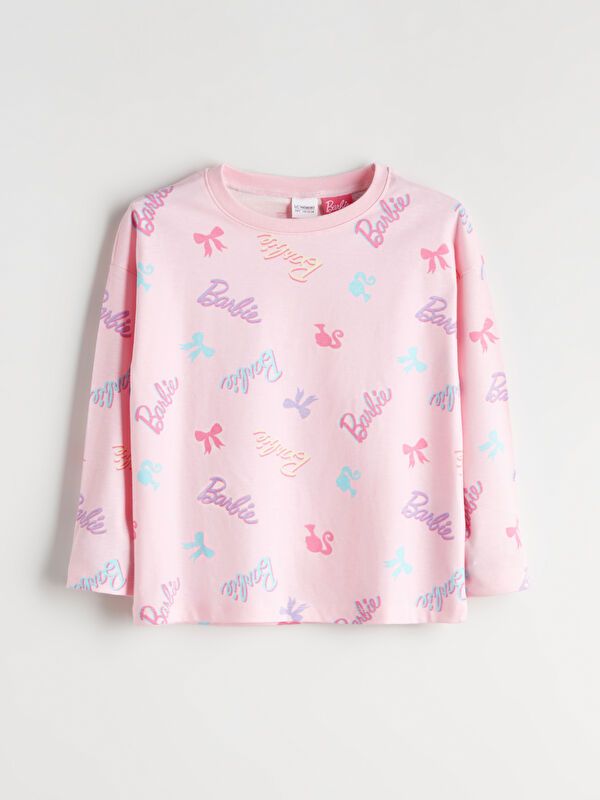 Moudda LC Waikiki - Pyjama en jersey manches longues moyen Fille Imprimé rose - Tunisie 2