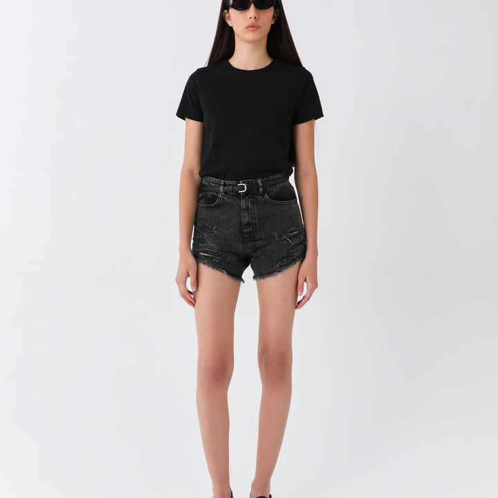 Moudda LC Waikiki - Body jersey manches courtes Femme Noir - Tunisie 3