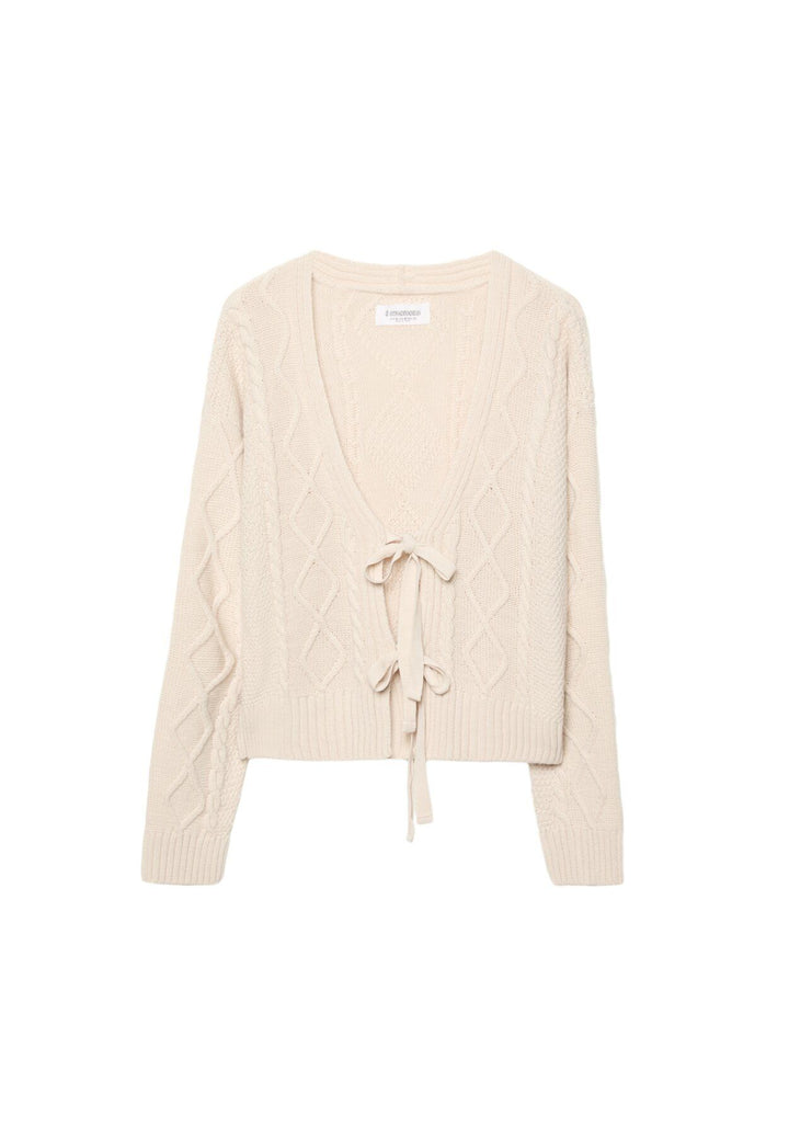 Moudda STRADIVARIUS - Cardigan en Maille à Tresses avec Nœuds - Tunisie 1