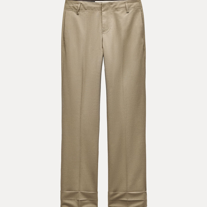 Moudda ZARA - Pantalon droit, ourlet replié, passants - Tunisie 1