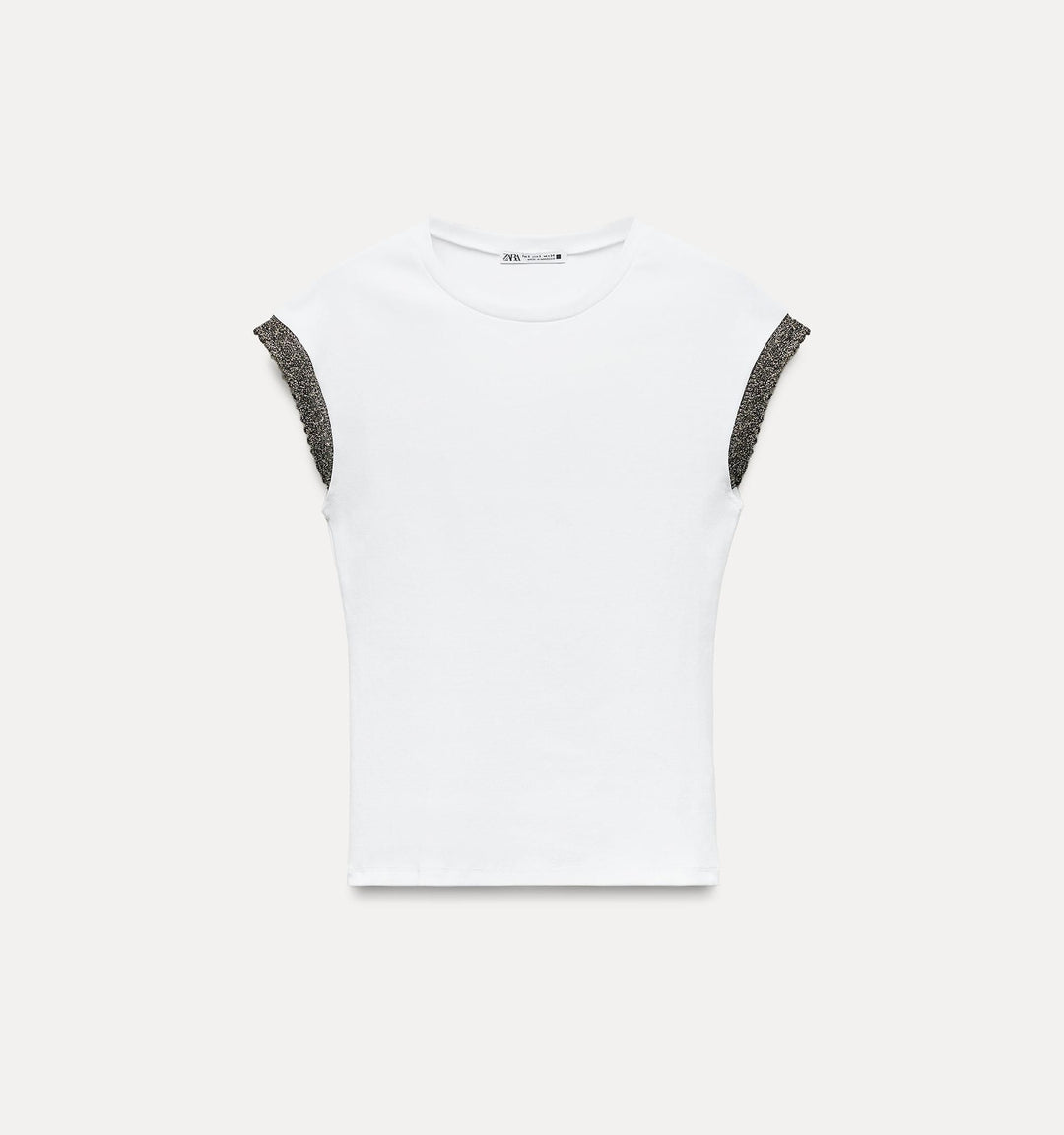 Moudda ZARA - T-shirt tombant avec lurex, en coton extensible - Tunisie 1