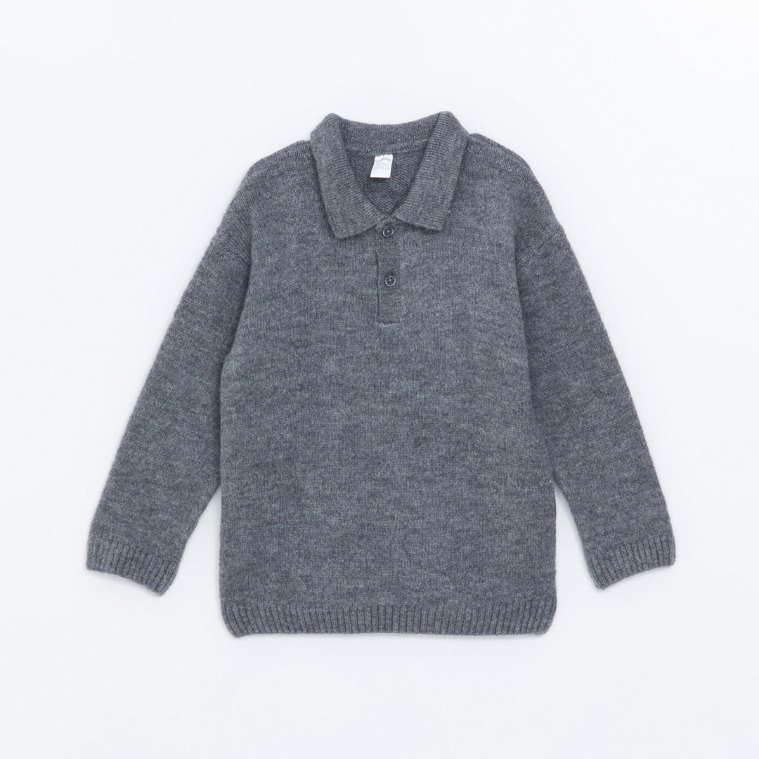 Moudda LC Waikiki - Pull en tricot Garçon Mélange de gris - Tunisie 1