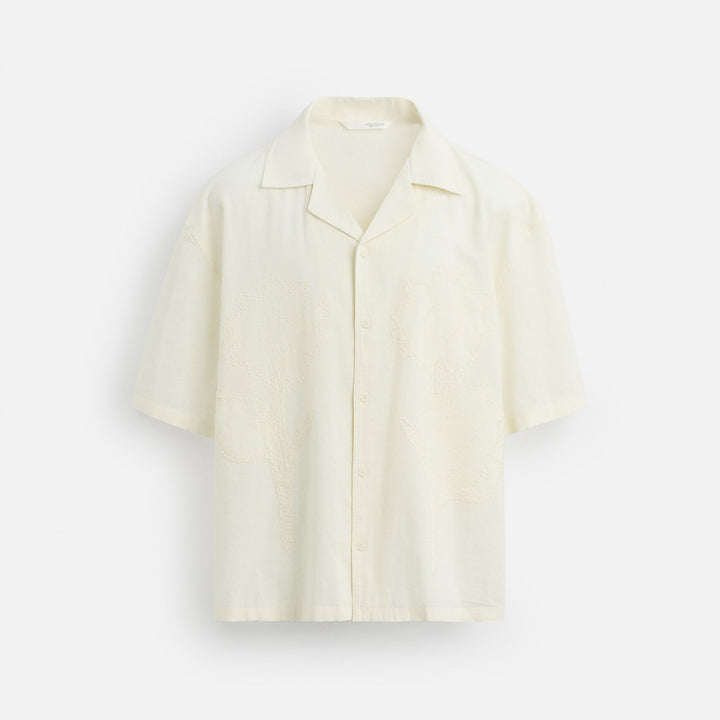 Moudda ZARA - Chemise - Broderie Fleur Ton sur Ton (Gelato Summer) - Tunisie 1