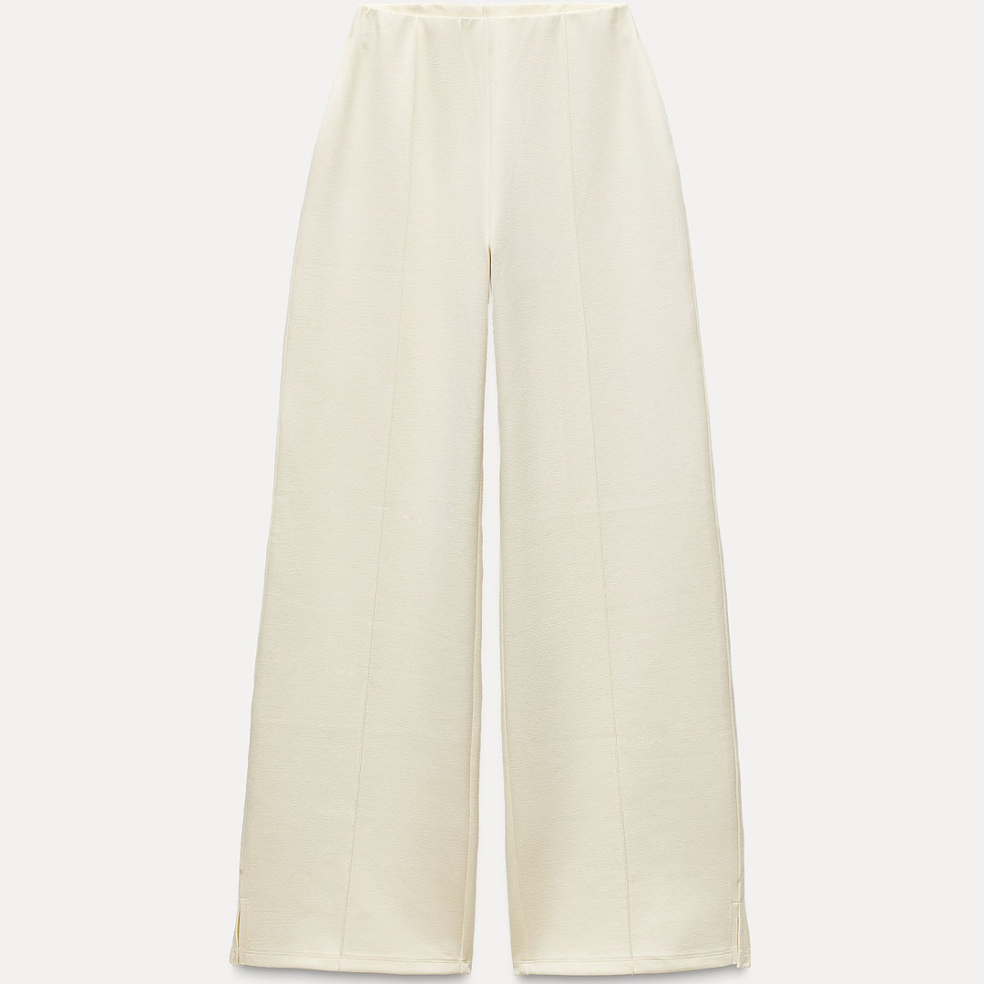 Moudda ZARA - Pantalon large maille interlock, nervure centrale - Tunisie 1