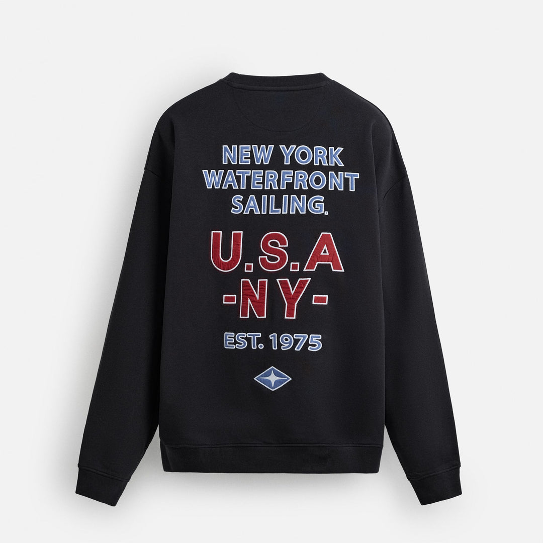 Moudda ZARA - Sweat - Col Rond, Broderie Texte (Nautique) - Tunisie 2