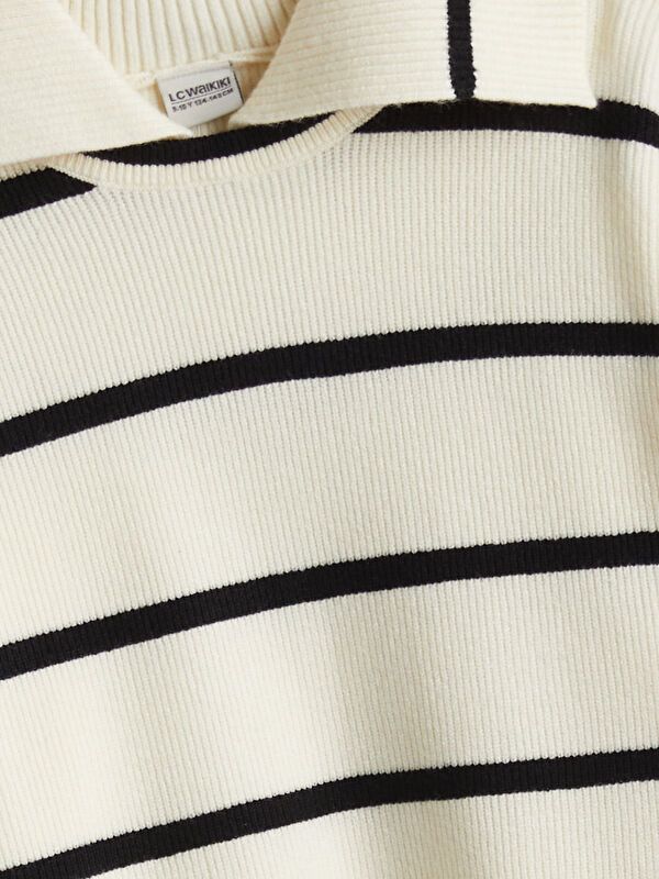 Moudda LC Waikiki - Pull en tricot Fille Ecru rayé - Tunisie 2