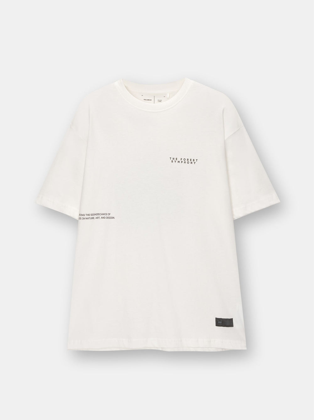 Moudda PULL & BEAR - T-Shirt Demi-Manches Black Label 01 Blanc Déchiré - Tunisie 2