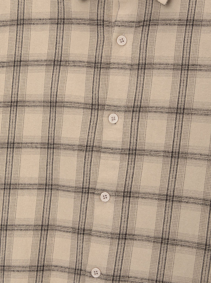 Moudda PULL & BEAR - Chemise Manches Longues Lavage Acide Écru - Tunisie 3