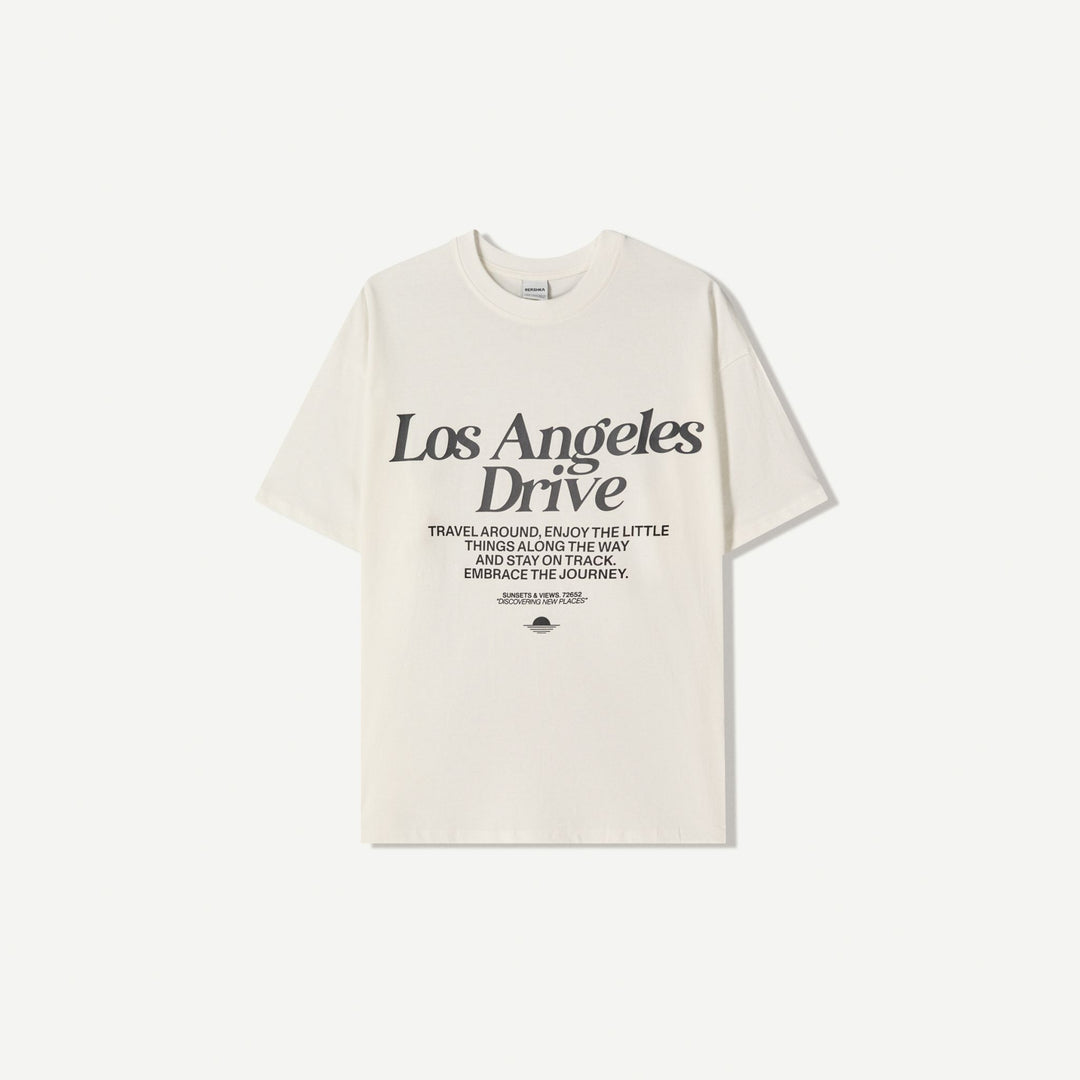 Moudda BERSHKA - T-Shirt - Imprimé LA/Montecarlo/Venice - Tunisie 1