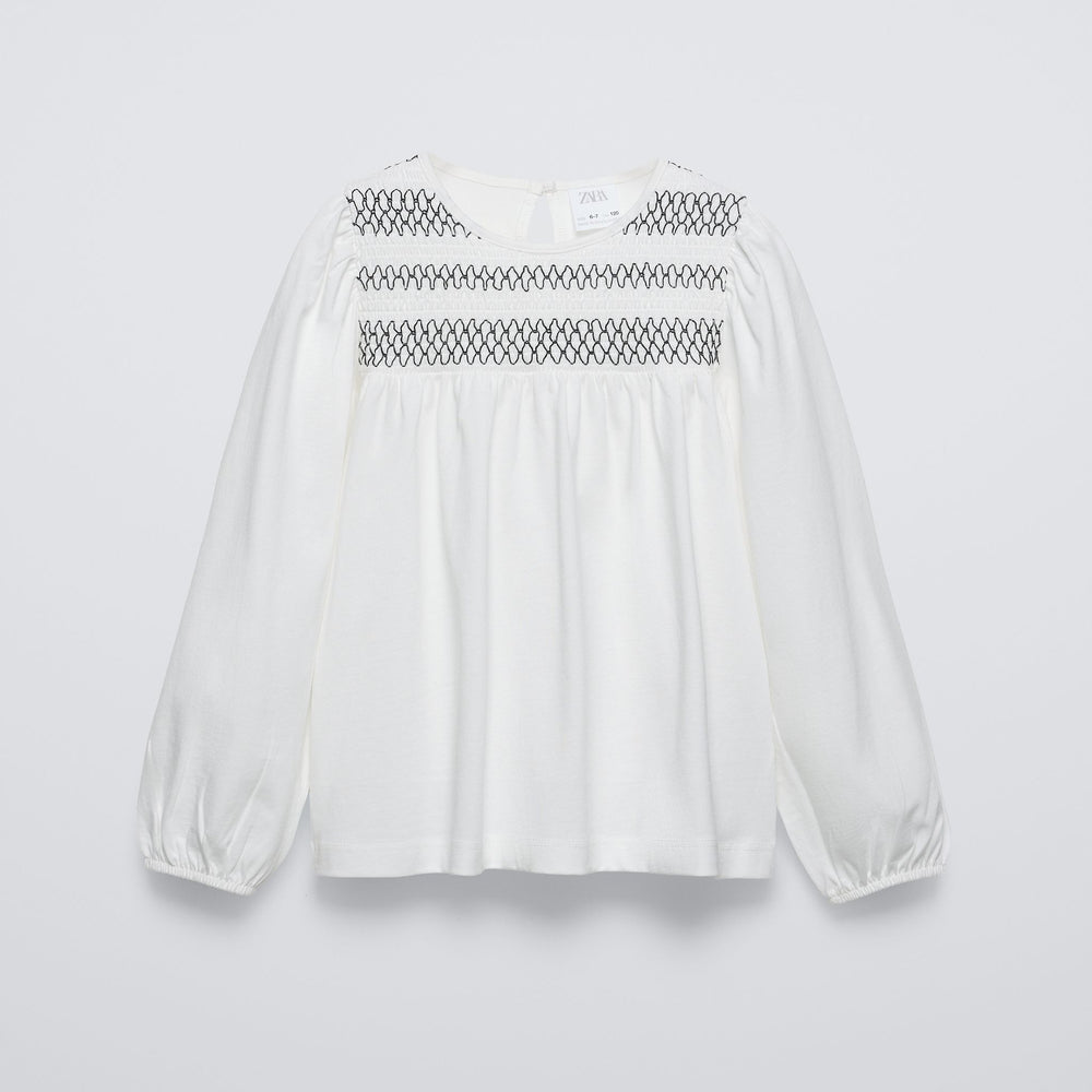 Moudda ZARA - T-shirt romantique élastique, contrastes - Tunisie 2