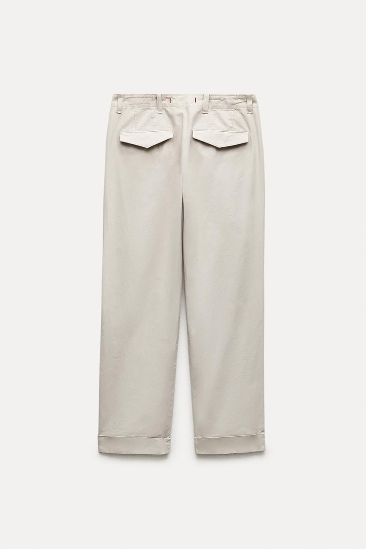 Pantalon chino taille basse en ice grey