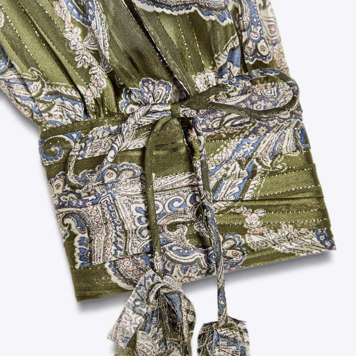Moudda ZARA - Chemise Lurex - Imprimé Cachemire & Détail Poignet - Tunisie 3
