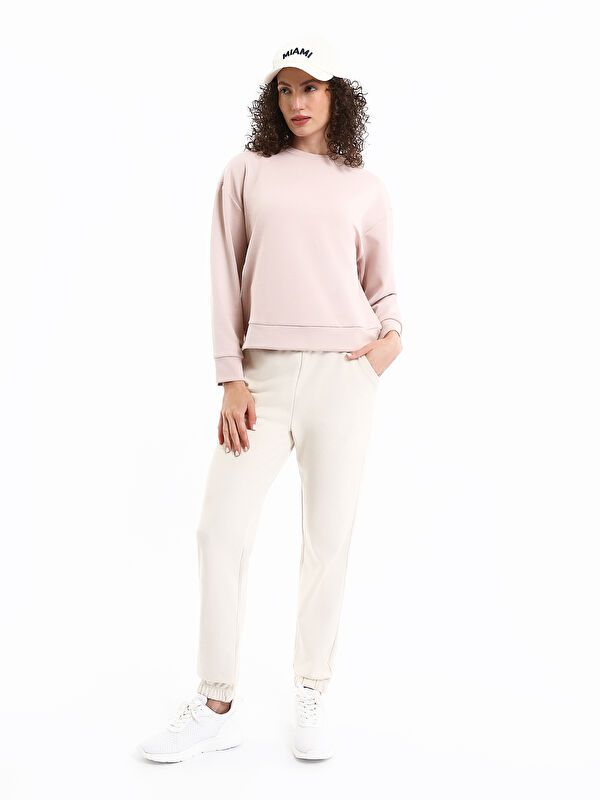 Moudda LC Waikiki - Pantalon en jersey Femme Beige clair - Tunisie 1