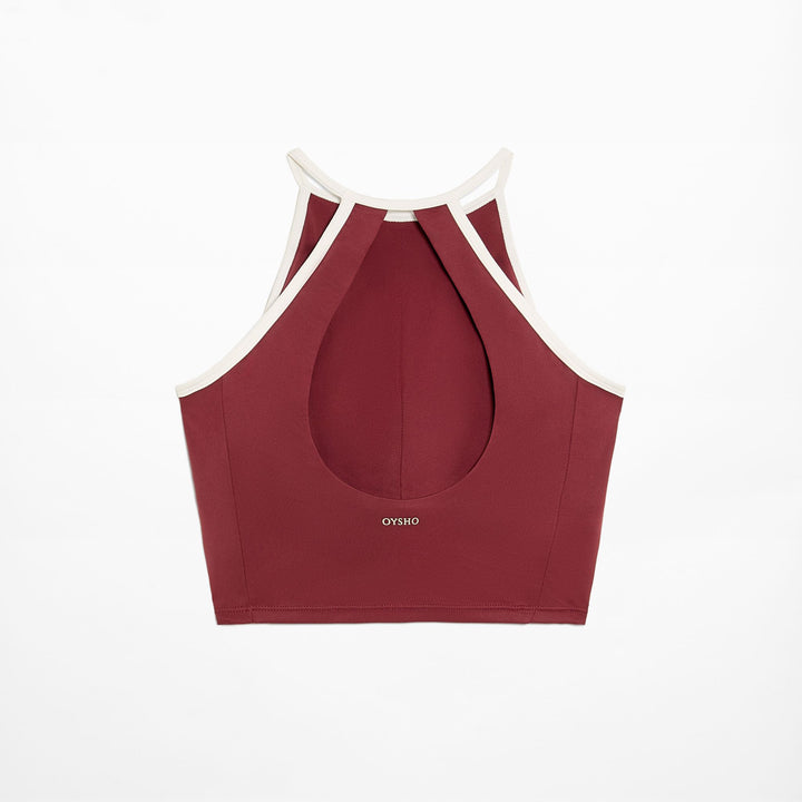 Moudda Oysho - Débardeur Halter Comfortlux Dos Ouvert avec Passepoil - Tunisie 3