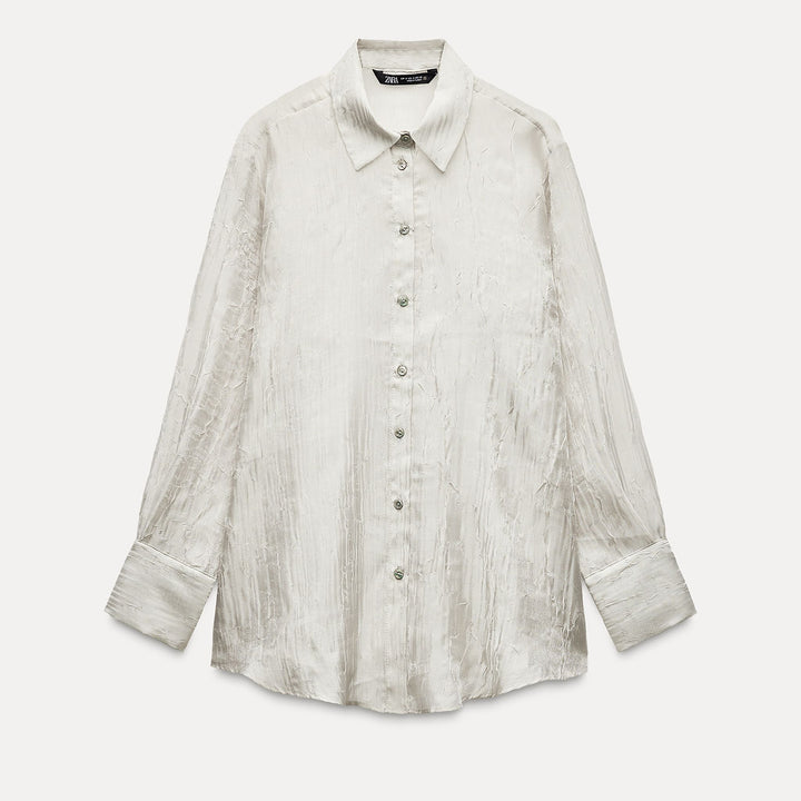 Moudda ZARA - Set chemise manches longues organza froissé - Tunisie 1