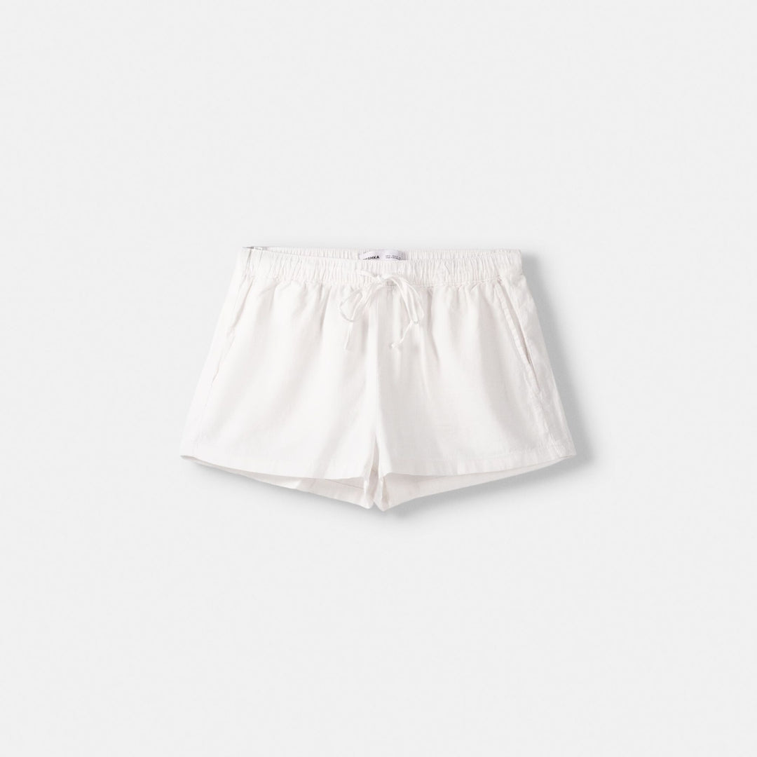 Moudda BERSHKA - Short en lin avec élastique à la taille - Tunisie 1