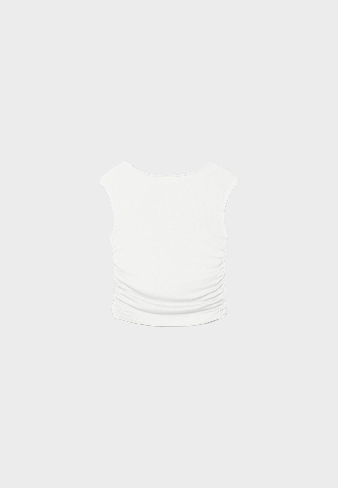 Moudda STRADIVARIUS - T-Shirt en Viscose Mini Manches Encolure Bateau - Tunisie 2