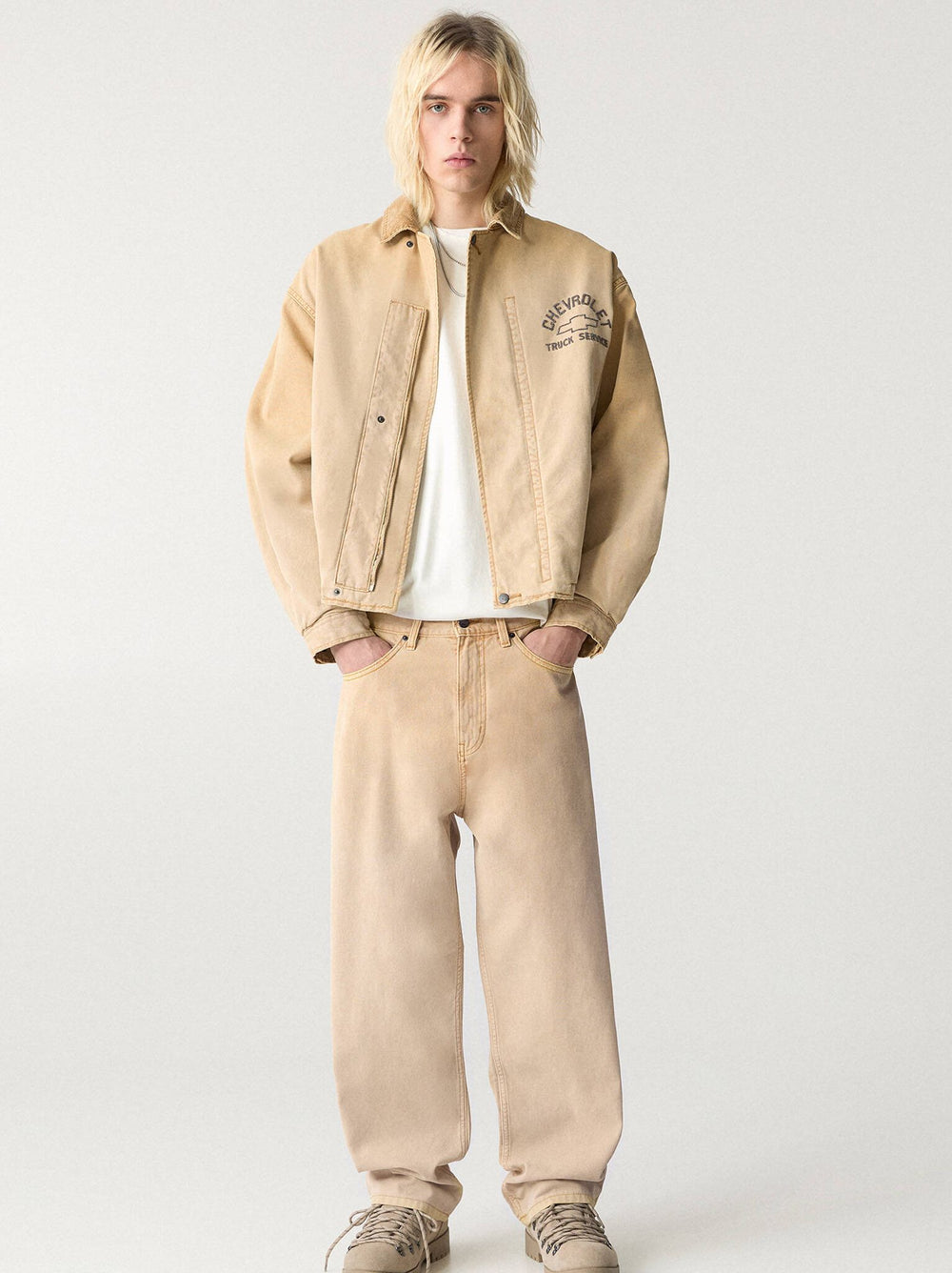 Moudda PULL & BEAR - Pantalon Denim Wide Leg - Chevrolet Marron - Tunisie 2