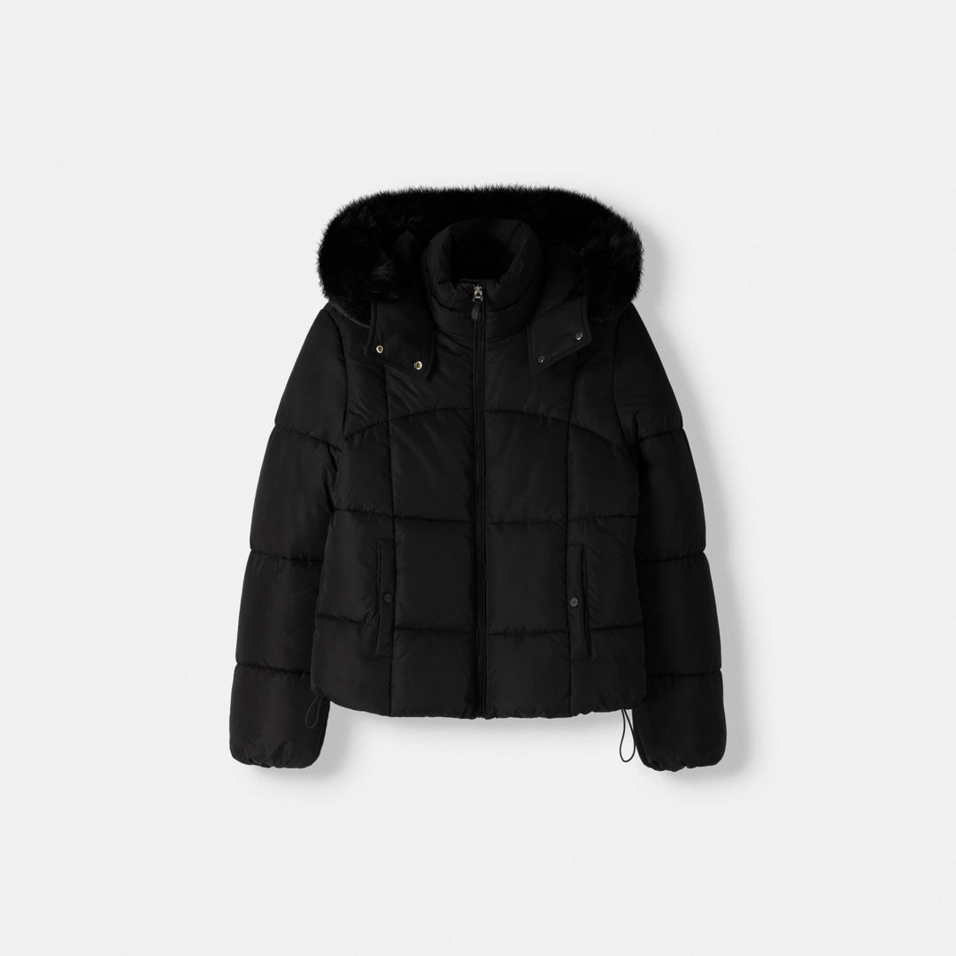 Moudda BERSHKA - Veste Puffy - Fourrure & Capuche - Tunisie 1
