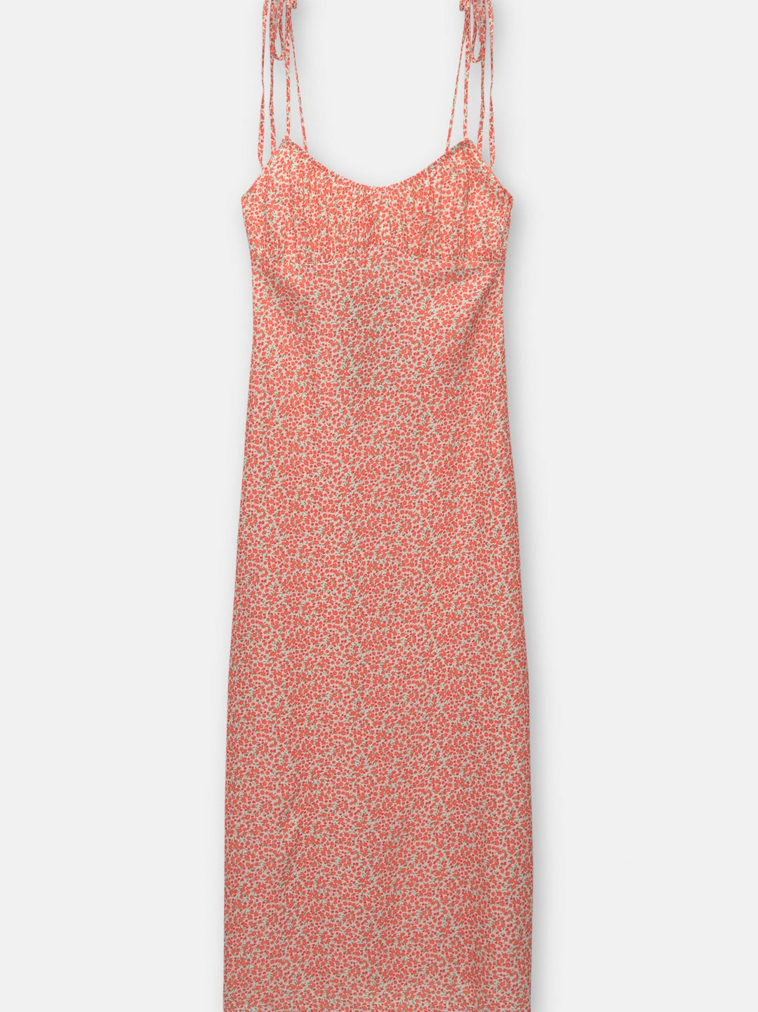 Moudda PULL & BEAR - Robe Midi Fronces Poitrine à Nœud Imprimé - Tunisie 3