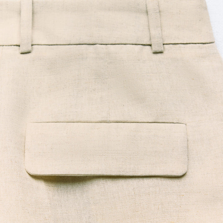 Moudda ZARA - Bermuda taille haute lin plis (Ensemble) - Tunisie 4