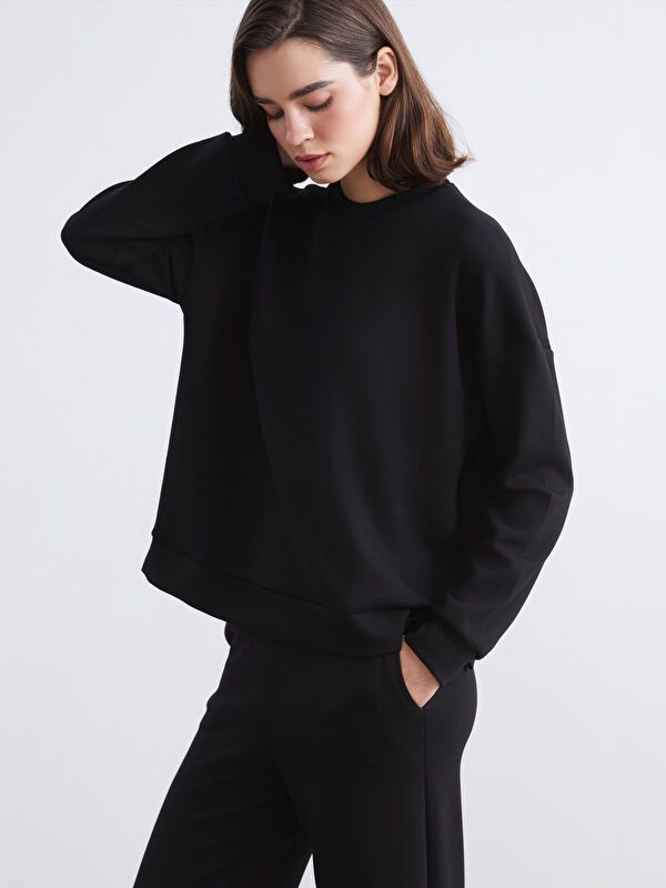 Moudda LC Waikiki - Sweatshirt en jersey Femme Noir - Tunisie 1